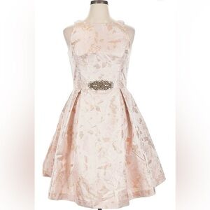 Like New Eliza J Formal Metallic Fit and Flare Dress Size 6